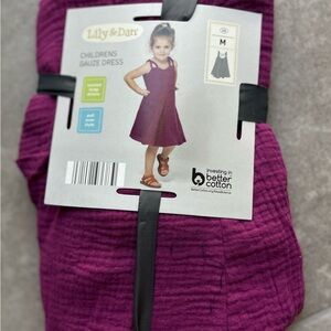 Lily & Dan Purple Children’s Gauze Dress  NWT